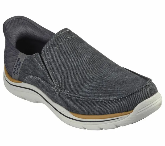Skechers Skechers Slipins Relaxed Fit Expected 8211 Cayson Charcoal Men Casual Sneakers