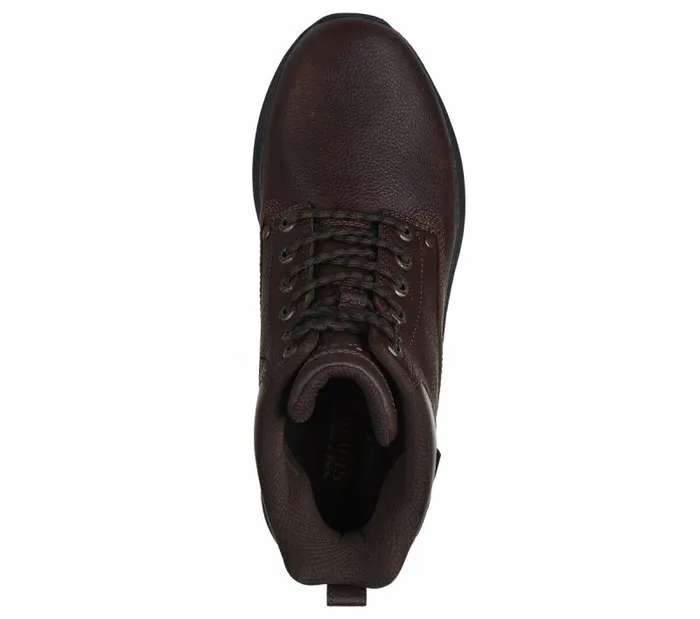 Skechers Skechers Slipins Relaxed Fit Pollard 8211 Waylon Red Brown Men Boots