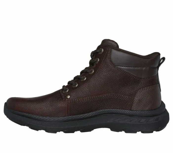 Skechers Skechers Slipins Relaxed Fit Pollard 8211 Waylon Red Brown Men Boots