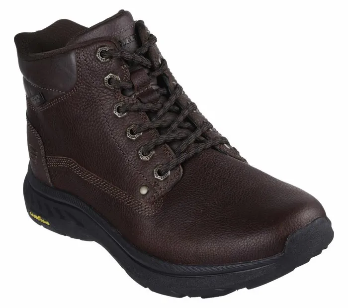 Skechers Skechers Slipins Relaxed Fit Pollard 8211 Waylon Red Brown Men Boots