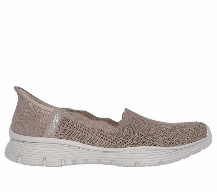 Skechers Skechers Slipins Seager 8211 Believe It Dark Taupe Women Flats