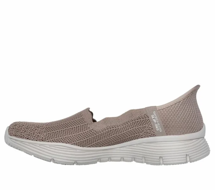 Skechers Skechers Slipins Seager 8211 Believe It Dark Taupe Women Flats