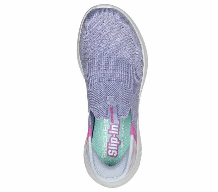 Skechers Skechers SlipIns Ultra Flex 30 8211 Colory Wild Lavender Multi Kids Athletic Shoes and Sneakers
