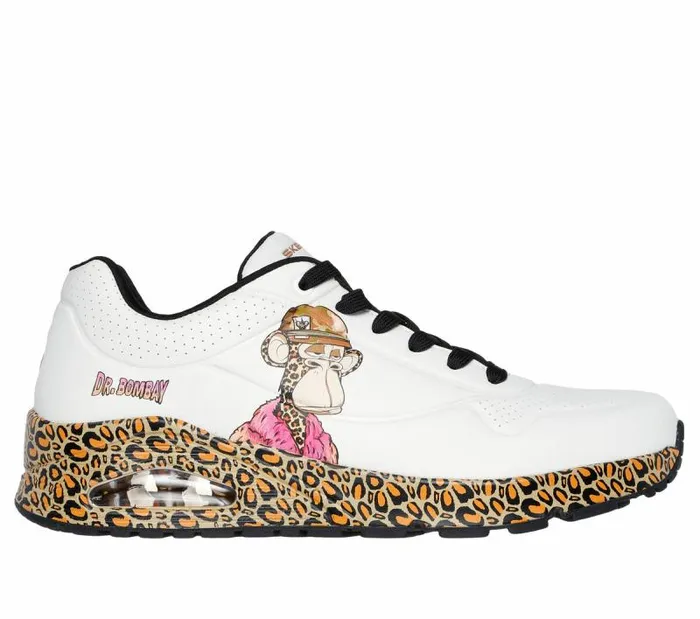 Skechers Snoop Dogg Uno 8211 Dr Bombay White Leopard Men Casual Sneakers