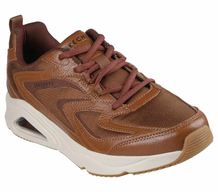 Skechers TresAir Uno 8211 Craft Leather Air Luggage Men Casual Sneakers