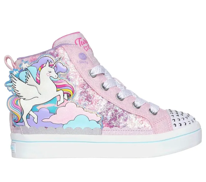 Skechers TwiLites 20 8211 Enchanted Unicorn Pink Multi Kids Athletic Shoes and Sneakers Skechers TwiLites 20 8211 Enchanted Unicorn Pink Multi Kids Athletic Shoes and Sneakers