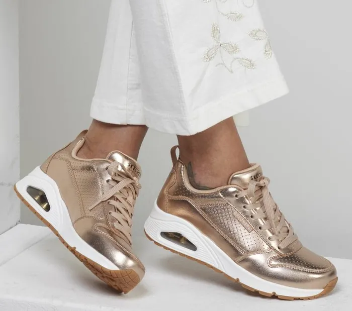 Skechers Uno 8211 Metallixs Rosegold Women Athletic Sneakers