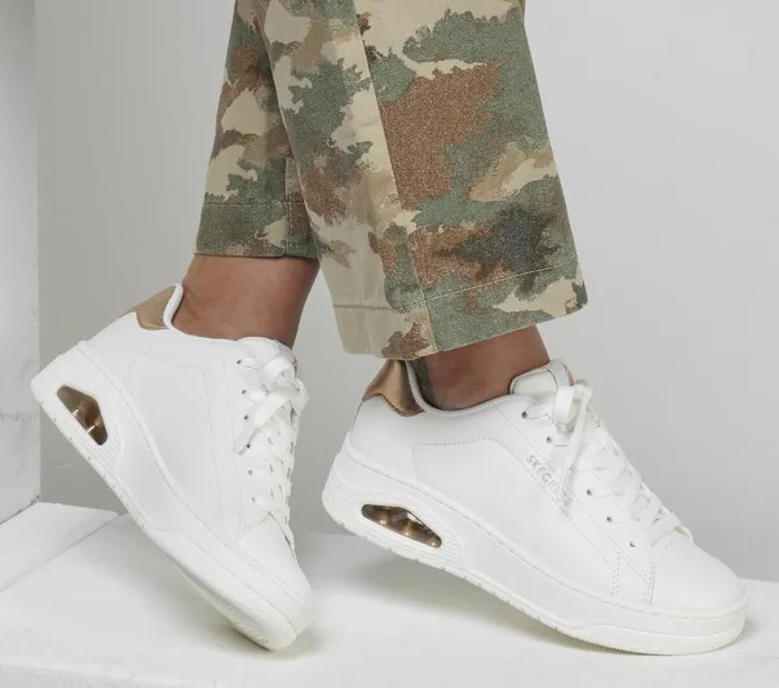 Skechers Uno Court 8211 Courted Air White Women Athletic Sneakers
