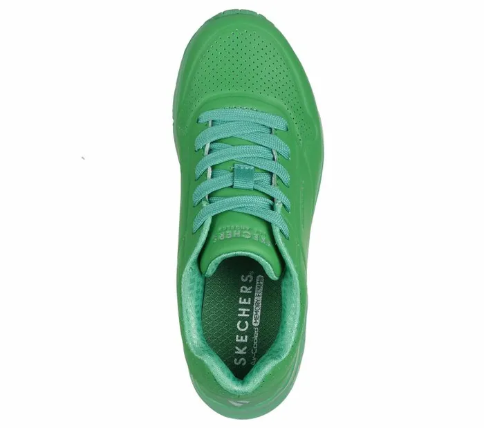 Skechers Uno Gen1 8211 Neon Glow Green Kids Athletic Shoes and Sneakers