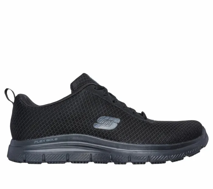 Skechers Work Relaxed Fit Flex Advantage 8211 Bendon SR Black Men Lace Up