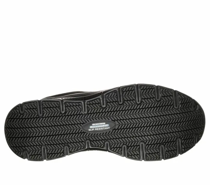 Skechers Work Relaxed Fit Flex Advantage 8211 Bendon SR Black Men Lace Up