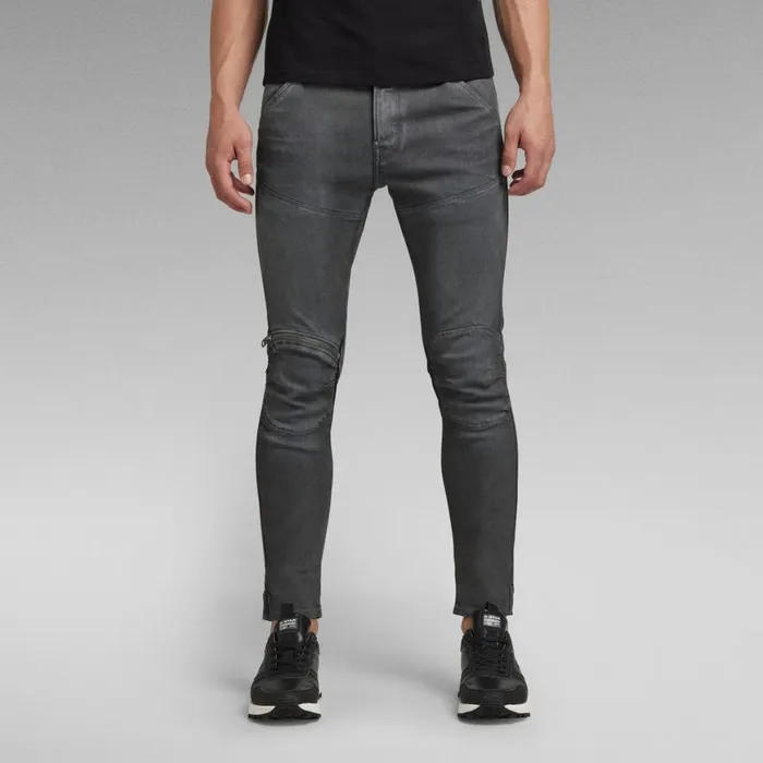 Skinny Men GStar RAW 5620 3D Zip Knee Skinny Jeans Dark Aged Cobler