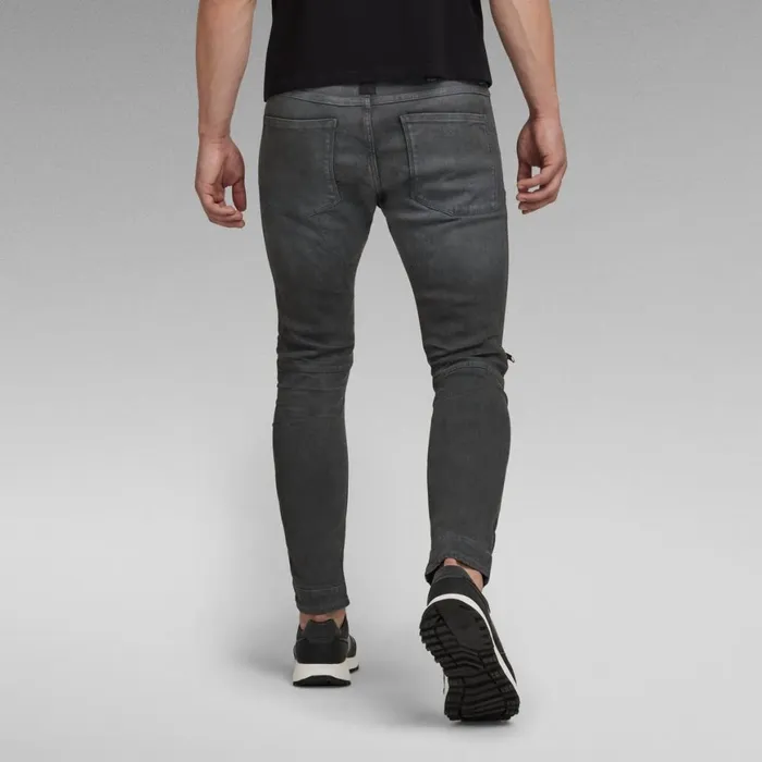 Skinny Men GStar RAW 5620 3D Zip Knee Skinny Jeans Dark Aged Cobler