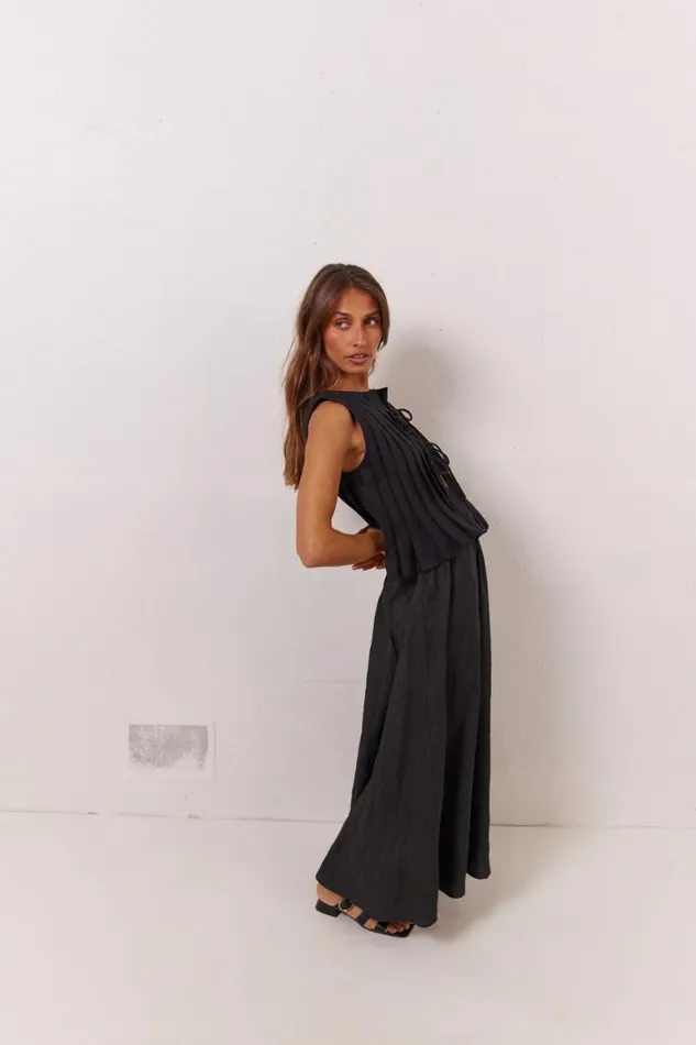 Skirts Women VRG GRL Solara Midi Skirt Black Skirts Women VRG GRL Solara Midi Skirt Black