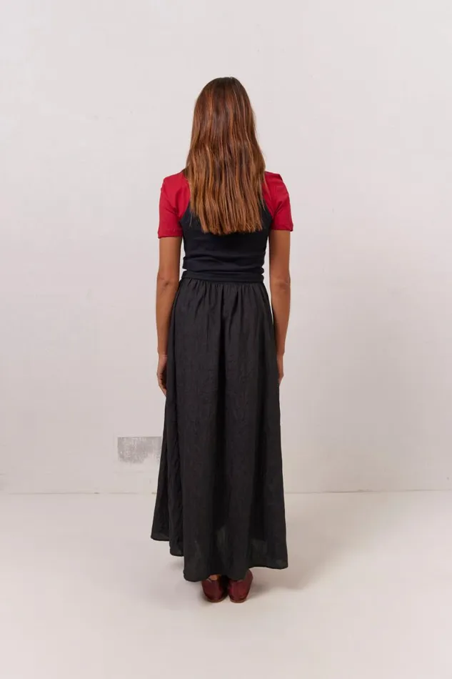 Skirts Women VRG GRL Solara Midi Skirt Black Skirts Women VRG GRL Solara Midi Skirt Black