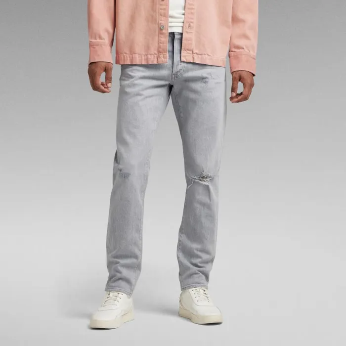 Slim Men GStar RAW 3301 Slim Jeans Sun Faded Ripped Skyrocket