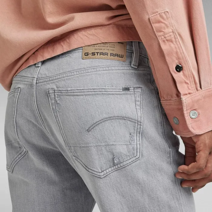 Slim Men GStar RAW 3301 Slim Jeans Sun Faded Ripped Skyrocket