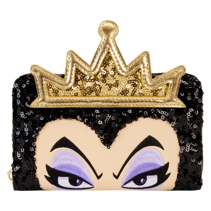 Snow White Evil Queen Exclusive Sequin Cosplay Zip Around Wallet Unisex Loungefly Bags and Wallets Snow White Evil Queen Exclusive Sequin Cosplay Zip Around Wallet Unisex Loungefly Bags and Wallets