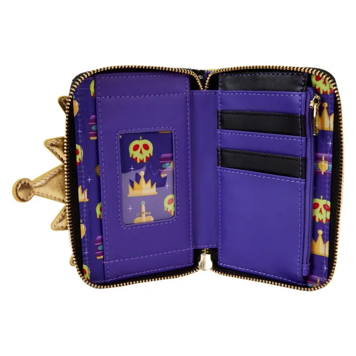 Snow White Evil Queen Exclusive Sequin Cosplay Zip Around Wallet Unisex Loungefly Bags and Wallets Snow White Evil Queen Exclusive Sequin Cosplay Zip Around Wallet Unisex Loungefly Bags and Wallets