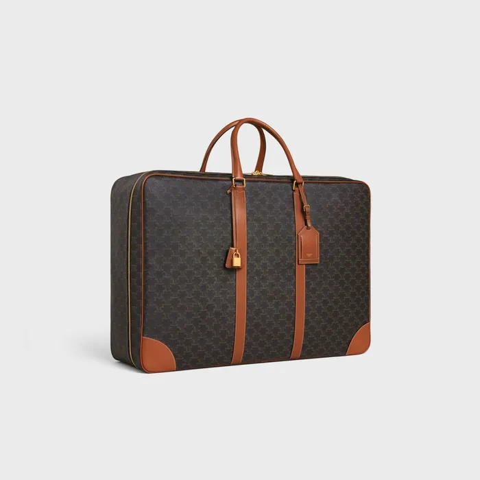Soft Luggage 70 In Triomphe Canvas And Calfskin Tan Men CELINE BUSINESS AND TRAVEL BAGS Soft Luggage 70 In Triomphe Canvas And Calfskin Tan Men CELINE BUSINESS AND TRAVEL BAGS