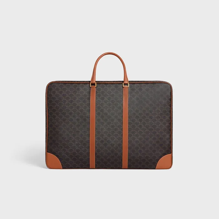 Soft Luggage 70 In Triomphe Canvas And Calfskin Tan Men CELINE BUSINESS AND TRAVEL BAGS Soft Luggage 70 In Triomphe Canvas And Calfskin Tan Men CELINE BUSINESS AND TRAVEL BAGS
