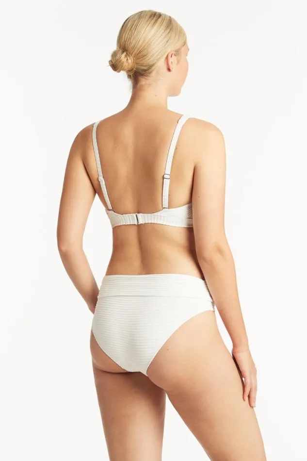 Spinnaker Roll Band Pant Spinnaker White Women Sea Level Bottoms