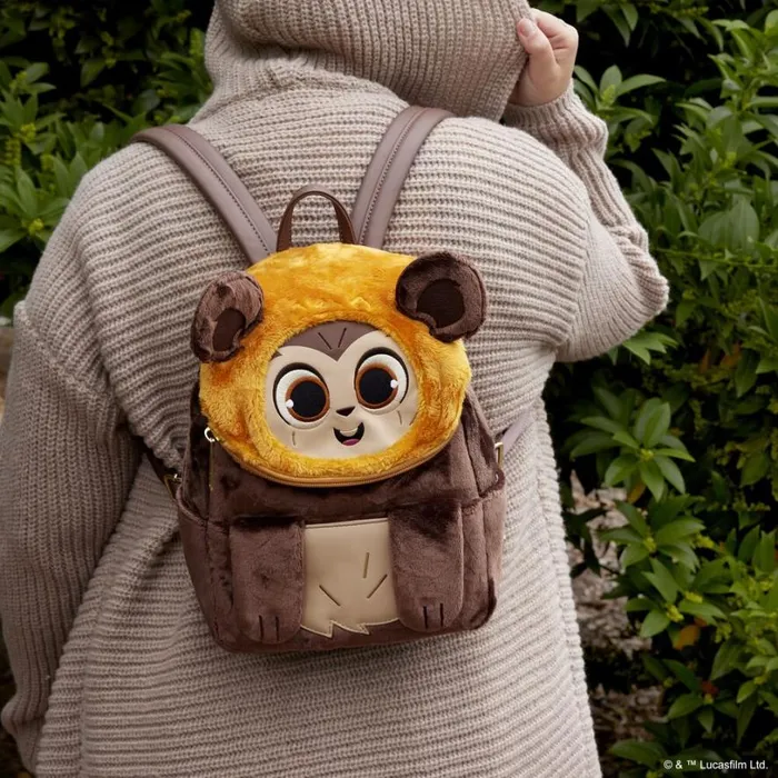 Star Wars Plush Wicket Mini Backpack Unisex Loungefly Backpacks