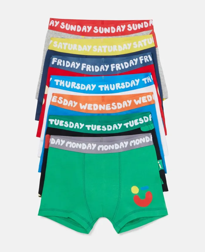 Stella McCartney 7 Pack Of Shape Print Boxers Multicolour Kids Shoes And Accessories Stella McCartney 7 Pack Of Shape Print Boxers Multicolour Kids Shoes And Accessories