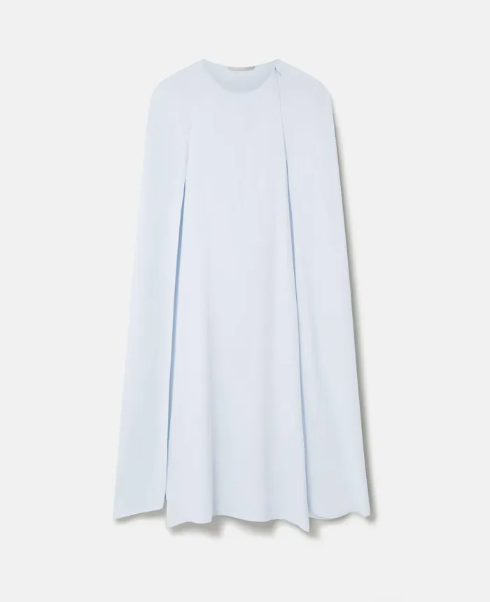 Stella McCartney Cape Dress Ice Blue Women Dresses