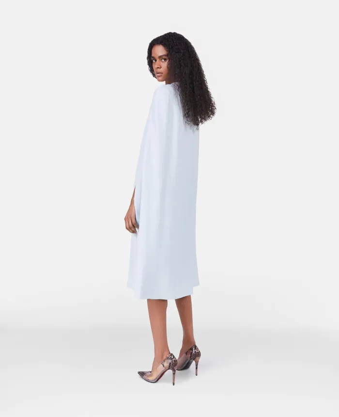 Stella McCartney Cape Dress Ice Blue Women Dresses