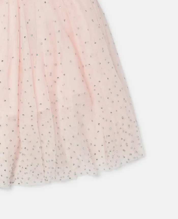 Stella McCartney Crystal Tulle Skirt Pink Kids Pants and Shorts