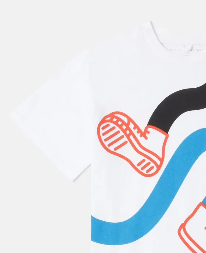 Stella McCartney Dancing Leg Print Oversized TShirt White Kids TShirts And Sweatshirt Stella McCartney Dancing Leg Print Oversized TShirt White Kids TShirts And Sweatshirt