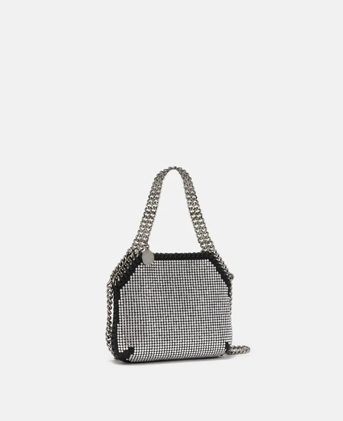 Stella McCartney Falabella Crystal Mini Shoulder Bag Black Women Mini Bags And Clutches