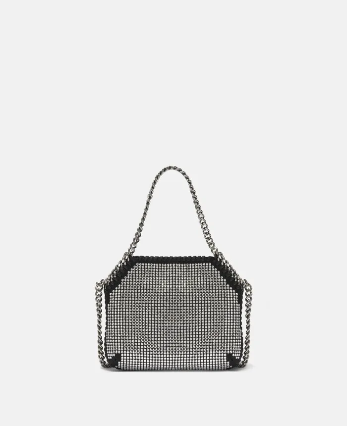 Stella McCartney Falabella Crystal Mini Shoulder Bag Black Women Mini Bags And Clutches