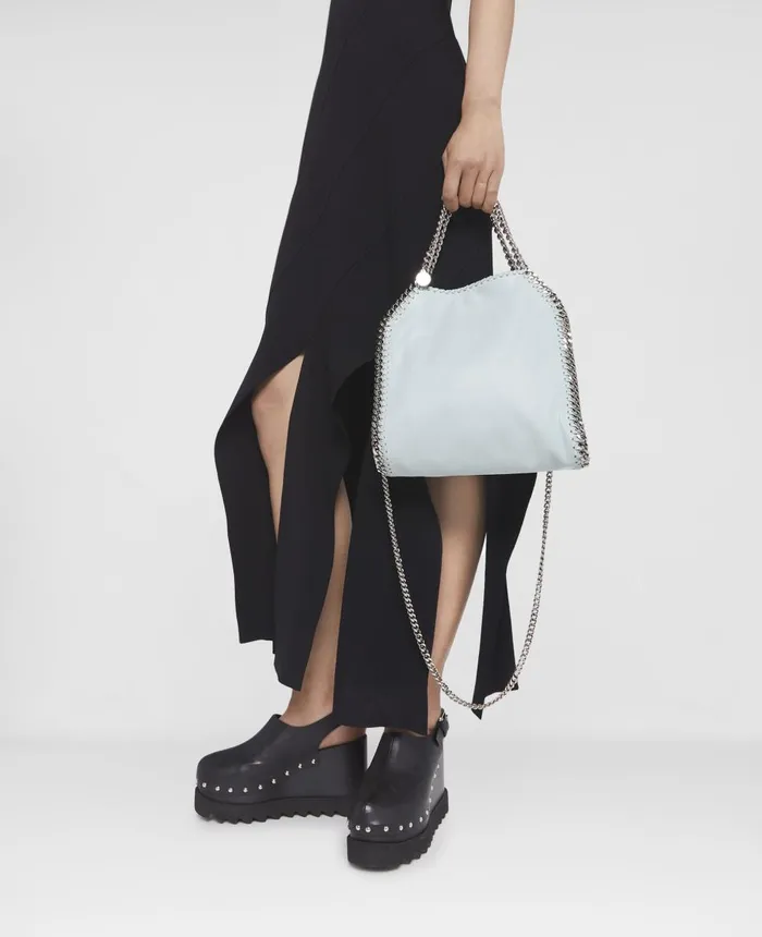 Stella McCartney Falabella Mini Tote Bag Mist Blue Women Mini Bags And Clutches Stella McCartney Falabella Mini Tote Bag Mist Blue Women Mini Bags And Clutches