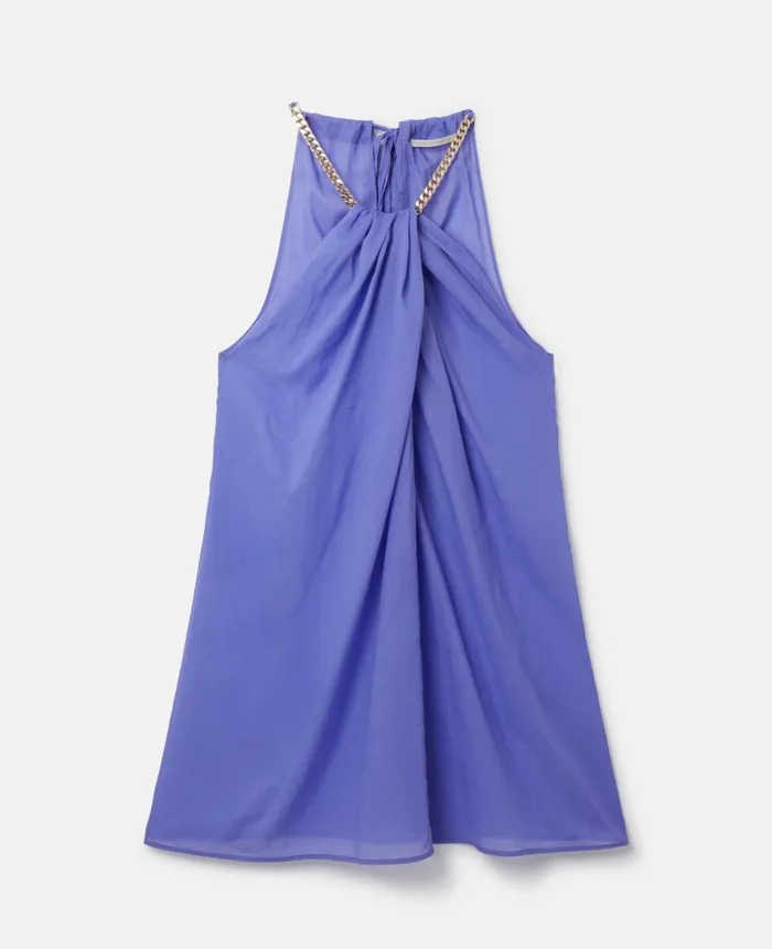 Stella McCartney Falabella Short Beach Dress Violet Women Swimwear