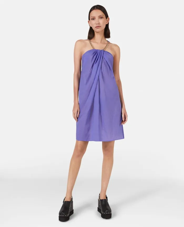 Stella McCartney Falabella Short Beach Dress Violet Women Swimwear