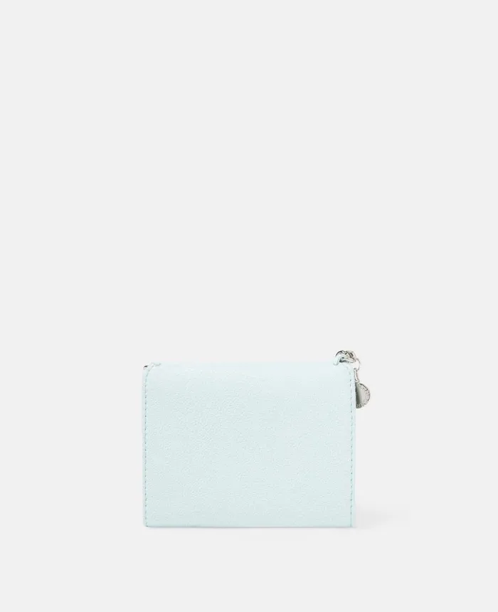 Stella McCartney Falabella Small Flap Wallet Mist Blue Women Compact Wallets Stella McCartney Falabella Small Flap Wallet Mist Blue Women Compact Wallets