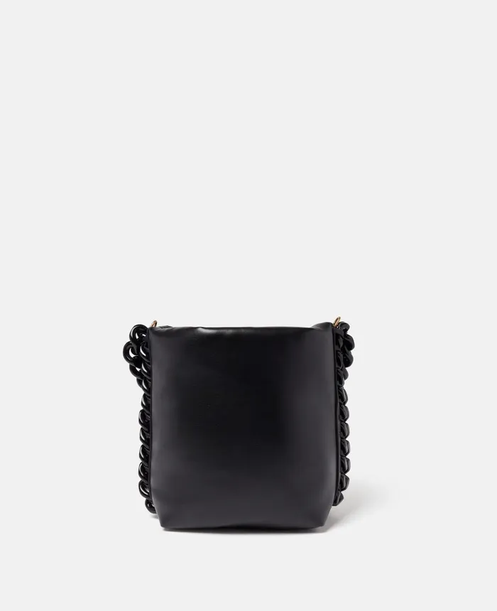 Stella McCartney Frayme Padded Bucket Shoulder Bag Black Women Frayme Bag