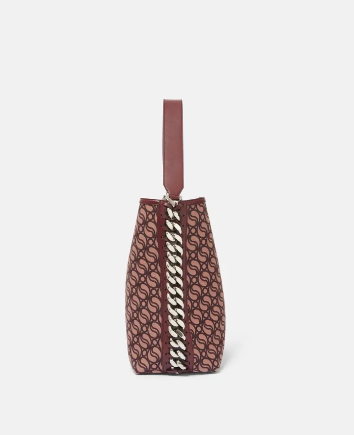 Stella McCartney Frayme SWave Tote Bag Burgundy Women Frayme Bag