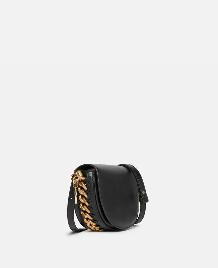 Stella McCartney Frayme Small Flap Shoulder Bag Black Women Mini Bags And Clutches Stella McCartney Frayme Small Flap Shoulder Bag Black Women Mini Bags And Clutches