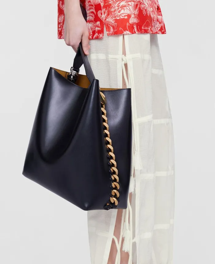 Stella McCartney Frayme Tote Bag Black Women Tote Bags