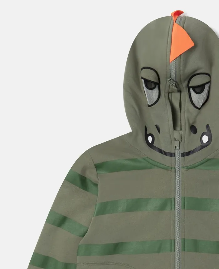 Stella McCartney Gecko Bandit Zip Hoodie Khaki Kids TShirts And Sweatshirt