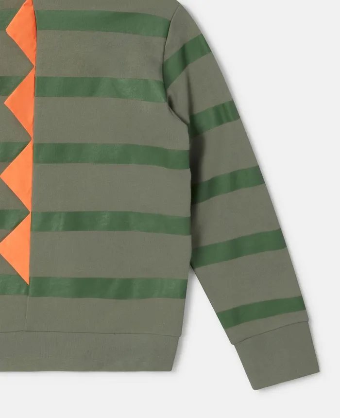 Stella McCartney Gecko Bandit Zip Hoodie Khaki Kids TShirts And Sweatshirt