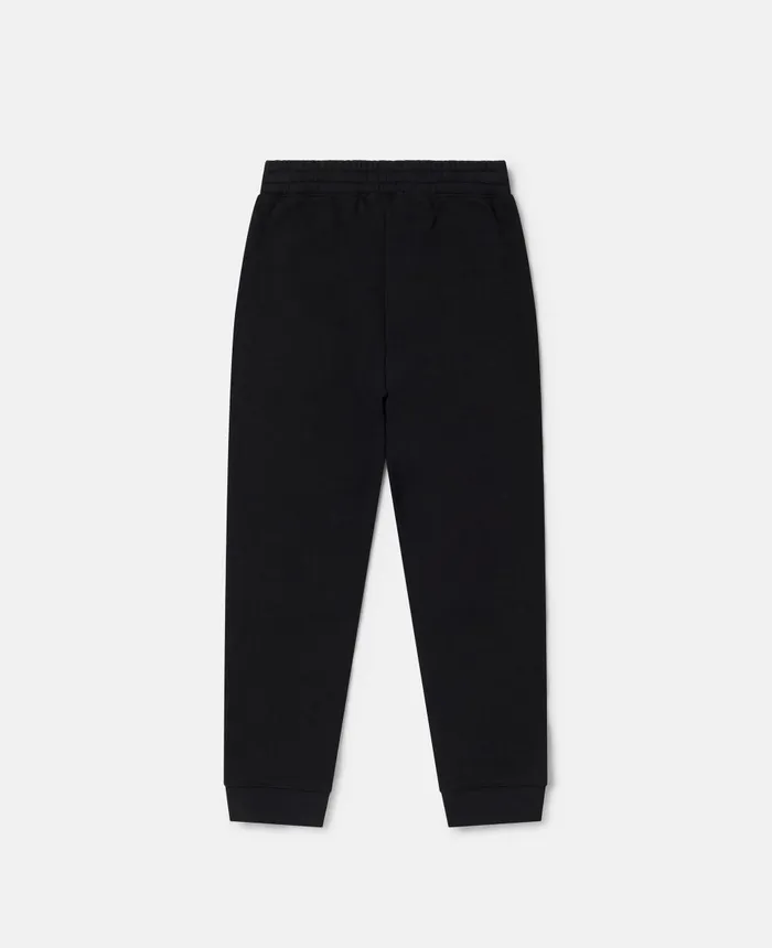 Stella McCartney Monster Knee Patch Joggers Black Kids Pants and Shorts