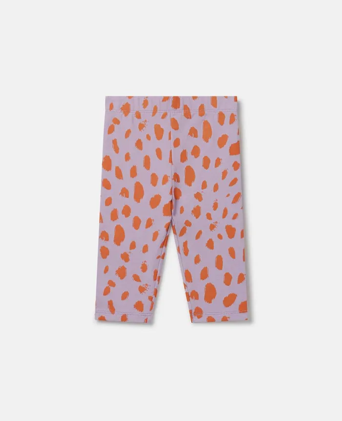 Stella McCartney Neon Leopard Print Leggings Pink Kids Pants and Shorts