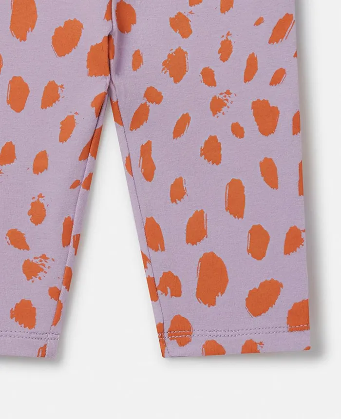 Stella McCartney Neon Leopard Print Leggings Pink Kids Pants and Shorts
