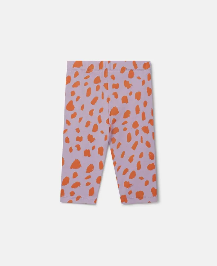 Stella McCartney Neon Leopard Print Leggings Pink Kids Pants and Shorts