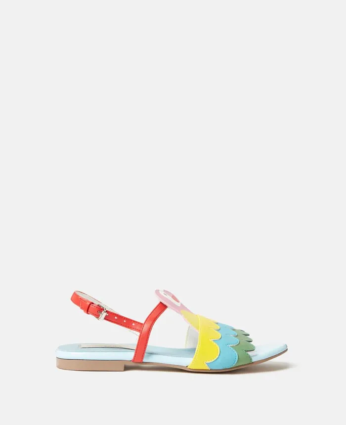 Stella McCartney Parrot Embroidery Sandals Multicolour Kids Shoes And Bags