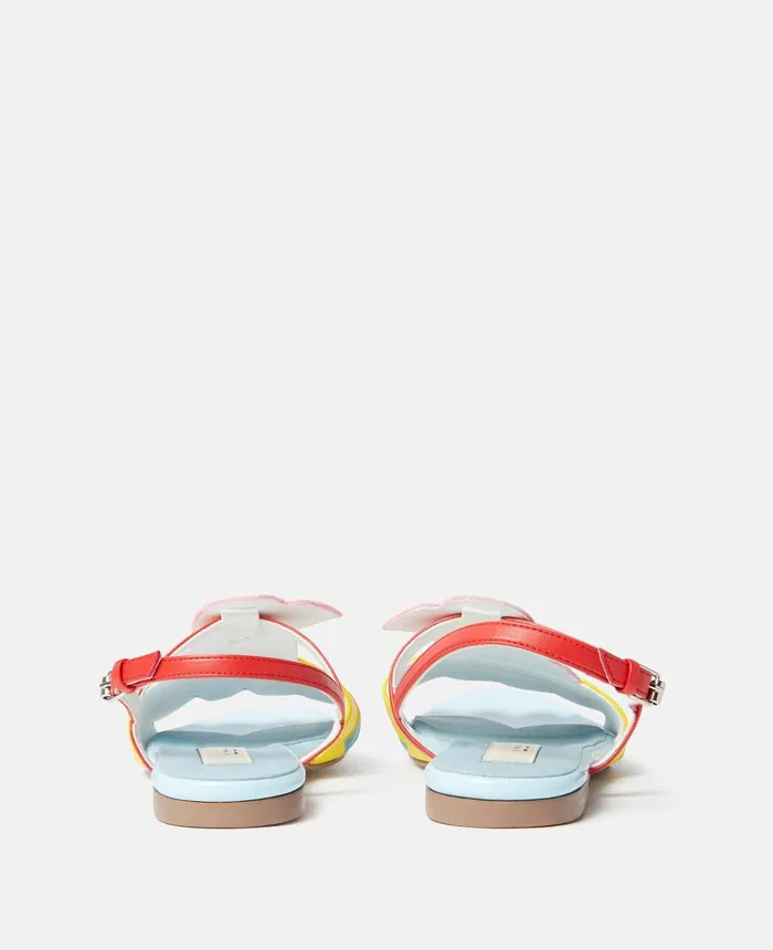 Stella McCartney Parrot Embroidery Sandals Multicolour Kids Shoes And Bags
